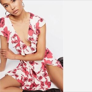 Free People French Quarter Wrap Mini Dress